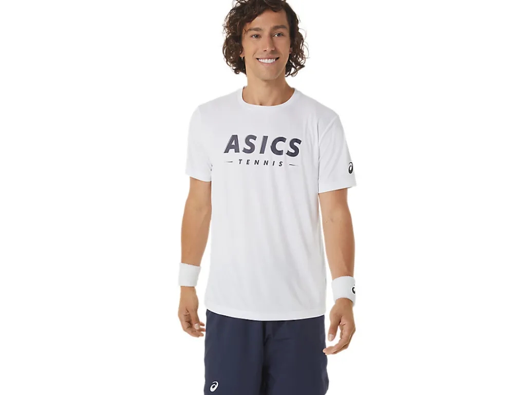 Heren ASICS Shirts Met Korte Mouwen*Court Tennis Graphic Tee