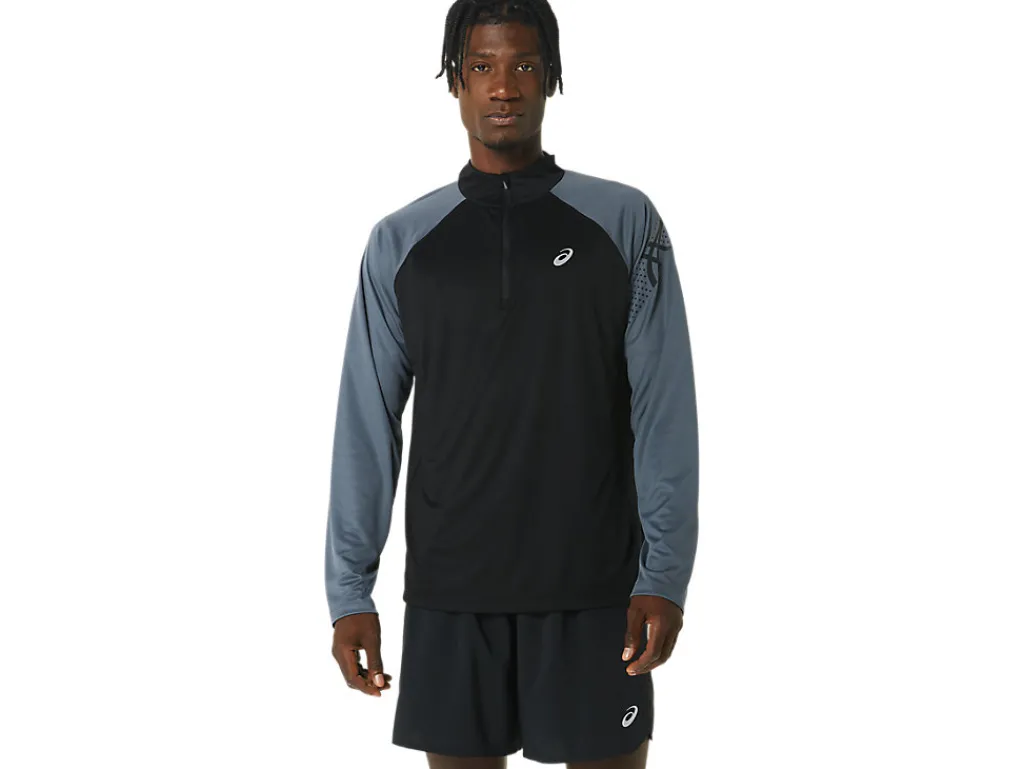 Heren ASICS Jassen En Vesten*Icon Ls 1/2 Zip