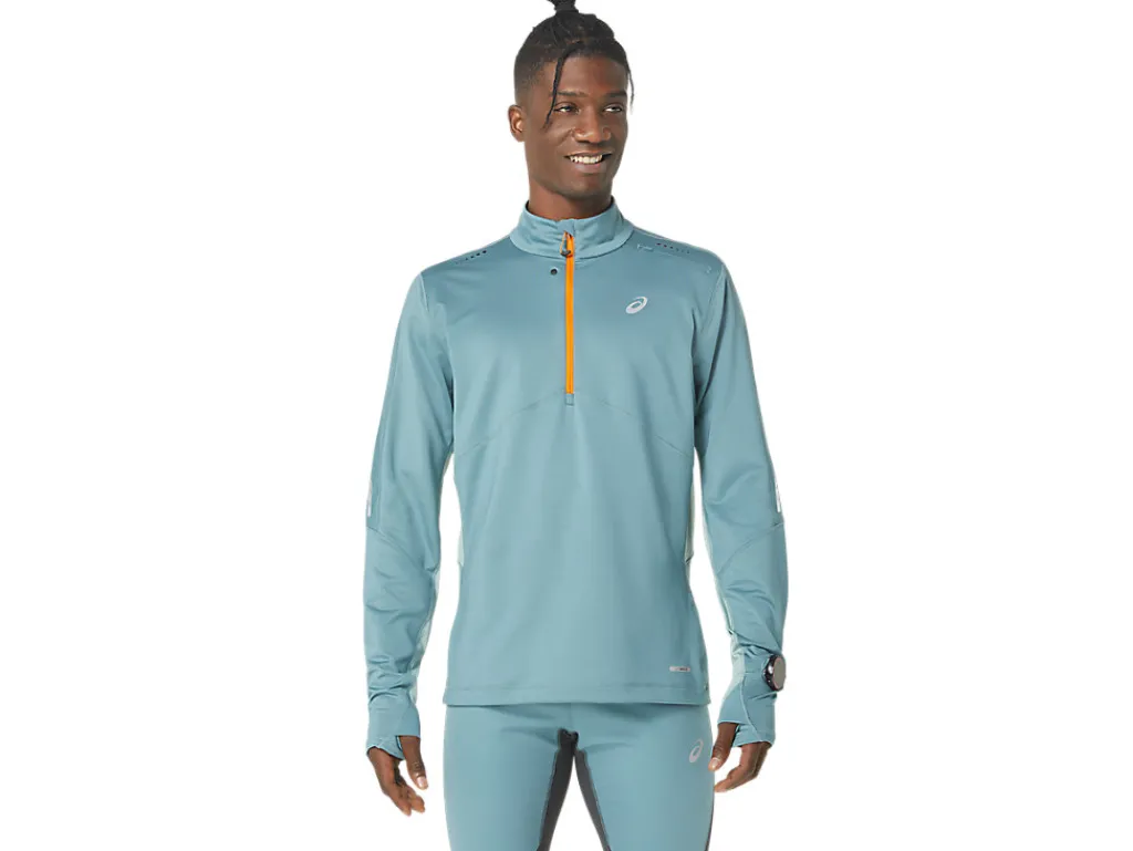 Heren ASICS Shirts Met Lange Mouwen*Winter Run 1/2 Zip Mid Layer