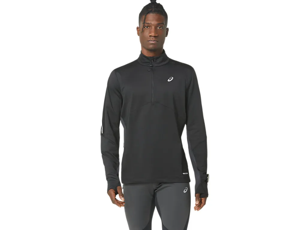 Heren ASICS Shirts Met Lange Mouwen*Winter Run 1/2 Zip Mid Layer
